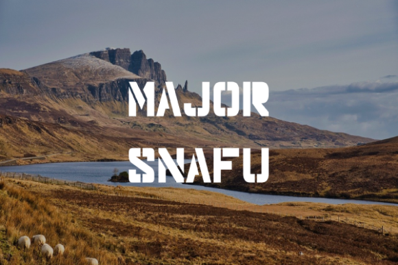Major Snafu: The Sliced Display Font with Serious Impact