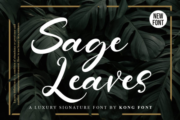 The Unfolding Beauty of Sage Leaves: A Font for Meaningful Design