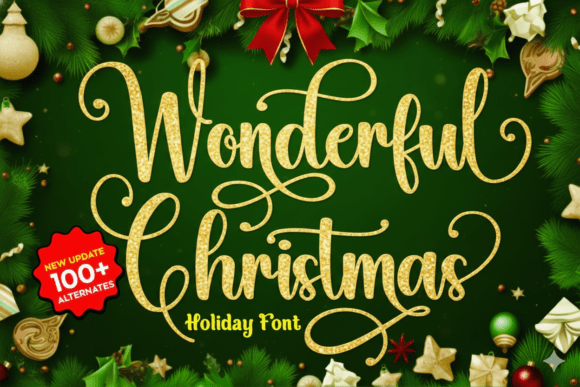Wonderful Christmas Font: A Handwritten Touch for Elegant Designs